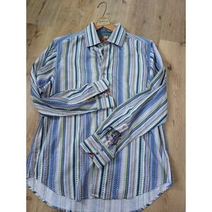 Robert Graham Classic Long Sleeve‎ Button Front Shirt Men's L Multicolor